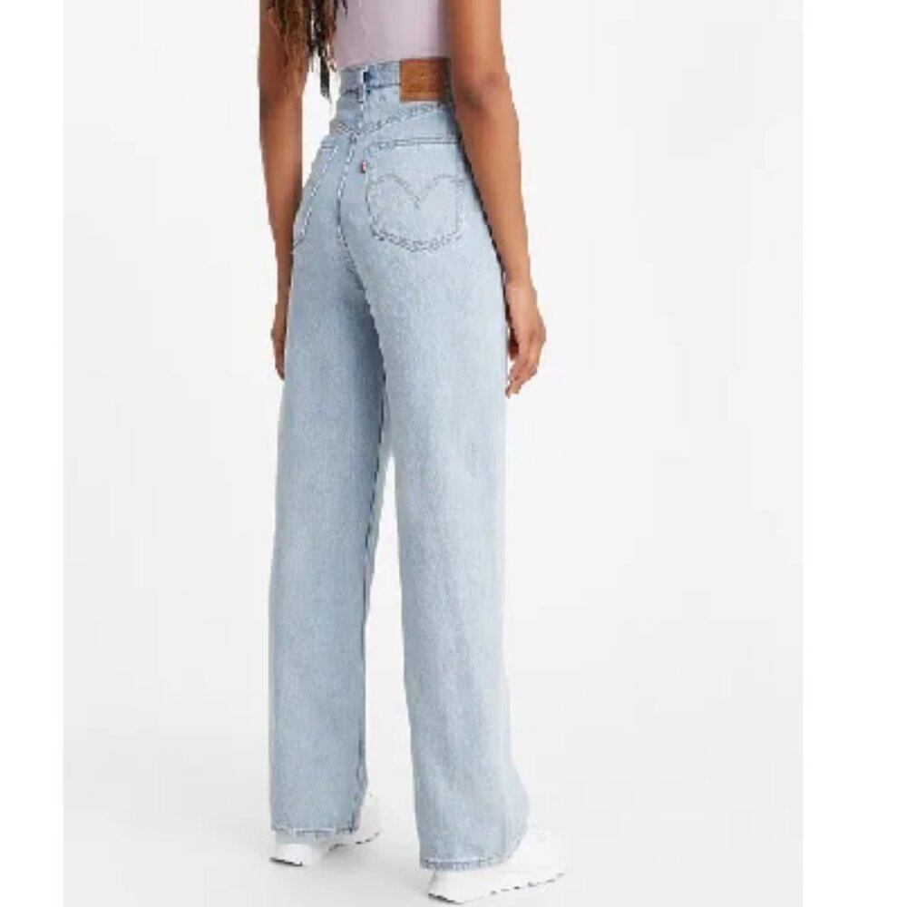 Levi's Premium High Loose Wide Leg Jeans Light Wash Size 28